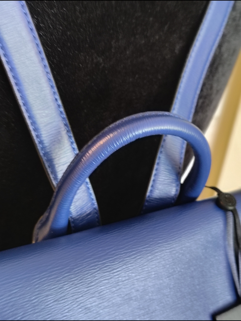NWT - DKNY Bryant Blue Leather Zip-Trim Backpack - Size Os – NWT - Picture 4 of 11